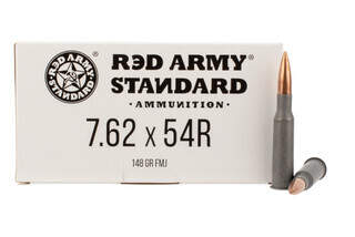 Red Army Standard 7.62x54R 148gr Full Metal Jacket Ammo feature a steel casing